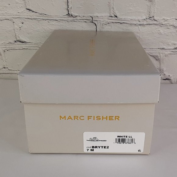 MARC FISHER 'BRYTE' DOMÈ STUDD CRISS~CROSS FLAT SLIP ON SLIDE SANDALS WHITE 7 - Picture 15 of 16